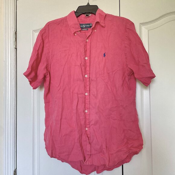Ralph Lauren 100% Linen Short Sleeve Button Down - Picture 1 of 3